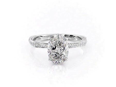 The Caroline Set With A 1 Carat Oval Lab Diamond Hot on Sale