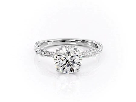 The Caroline Set With A 1 Carat Round Lab Diamond Cheap