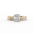 The Caroline Set With A 3 Carat Elongated Cushion Lab Diamond For Cheap