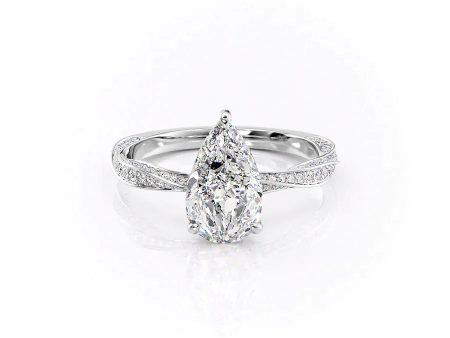 The Caroline Set With A 1 Carat Pear Lab Diamond Sale