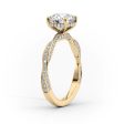 The Caroline Set With A 3 Carat Elongated Cushion Lab Diamond For Cheap