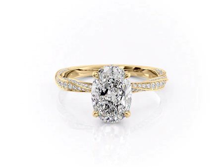 The Caroline Set With A 3 Carat Oval Lab Diamond on Sale