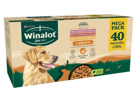 Winalot Adult Beef Chicken & Turkey In Gravy 40x100g Fashion