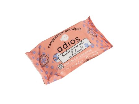 Adios Compostable Pet Wipes - 25 Wipes For Cheap