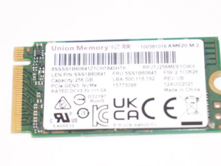 New SSS1B60641 Lenovo Laptop 256GB M.2 2242  PCIe Gen3 NVMe Supply