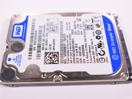 New WD2500BEVT-75A23T0 Western Digital Laptop 250GB  5400RPM 2.5”  9.5mm Sata Hard Drive Hot on Sale